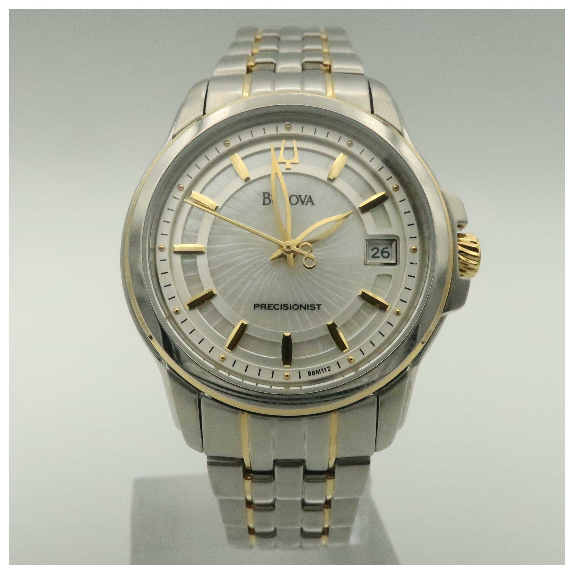 Front view of Bulova Precisionist Women's Japanese Quartz (Battery-Powered) Watch 98M112-PO