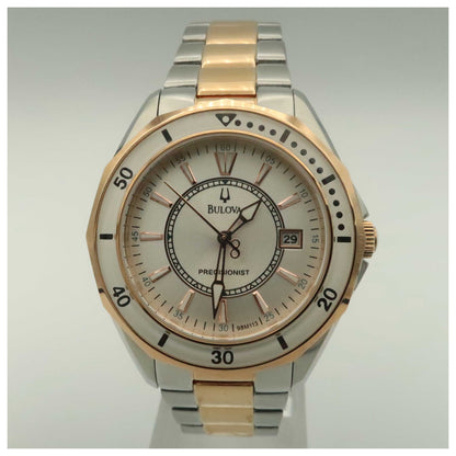 Front view of Bulova Precisionist Women's Japanese Quartz (Battery-Powered) Watch 98M113-PO