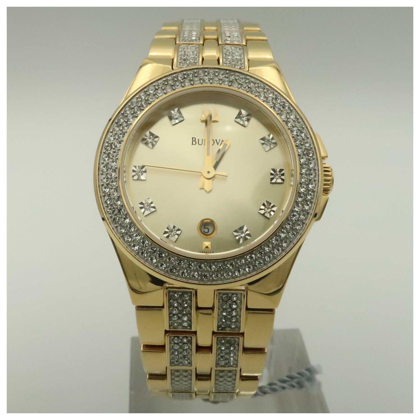 Front view of Bulova Crystal Women's Japanese Quartz (Battery-Powered) Watch 98M114-SD