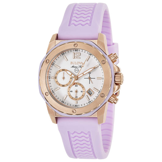 Front view of Bulova Marine Star Women's Japanese Quartz (Battery-Powered) Watch 98M118