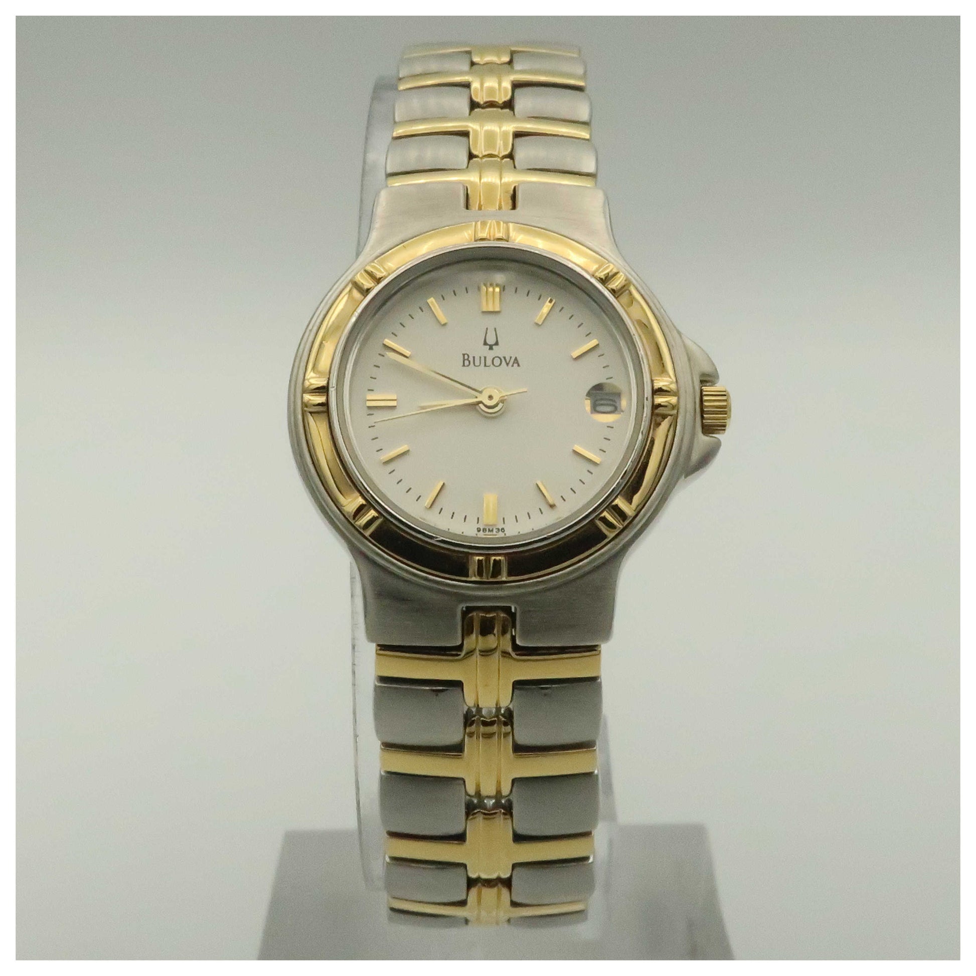 Front view of Bulova Dress Women's Quartz Watch 98M36-PO