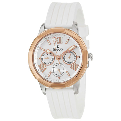 Front view of Bulova Strap Women's Japanese Quartz (Battery-Powered) Watch 98N101