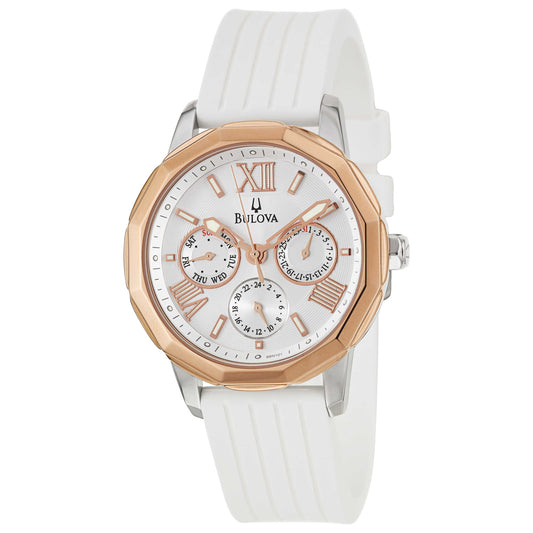 Front view of Bulova Strap Women's Japanese Quartz (Battery-Powered) Watch 98N101