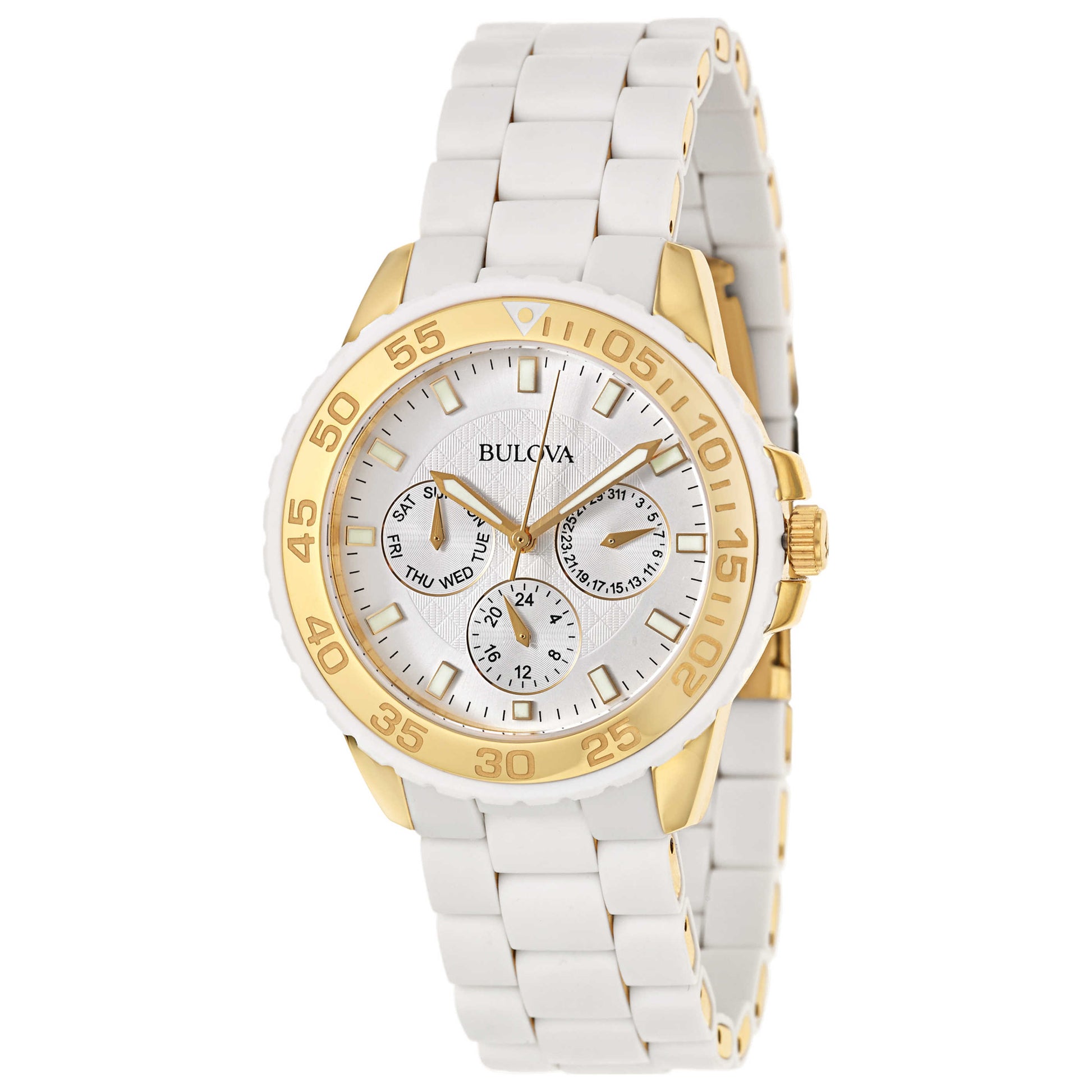 Front view of Bulova Classic Women's Japanese Quartz (Battery-Powered) Watch 98N102