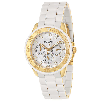 Front view of Bulova Classic Women's Japanese Quartz (Battery-Powered) Watch 98N102