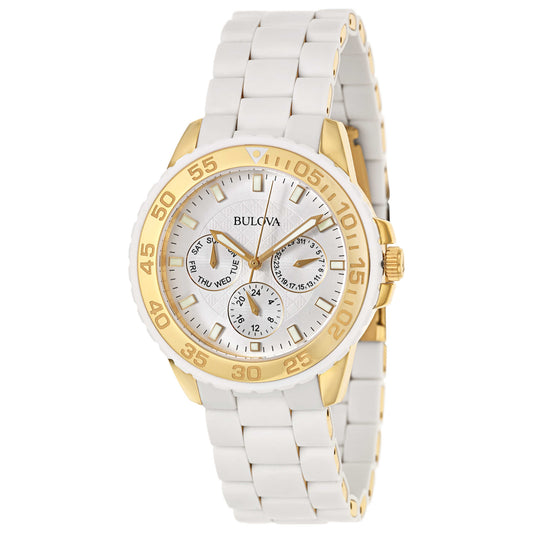 Front view of Bulova Classic Women's Japanese Quartz (Battery-Powered) Watch 98N102