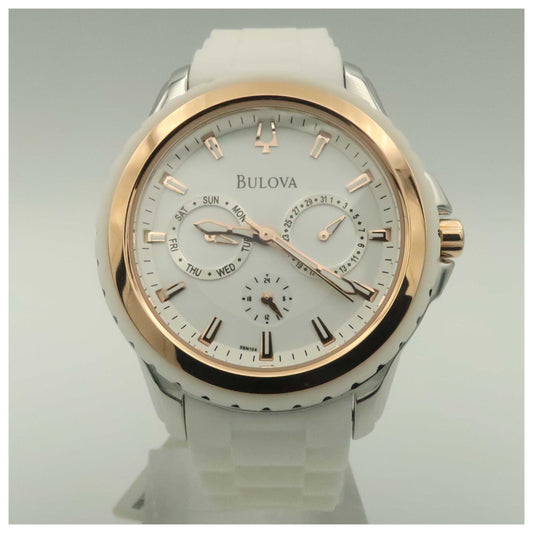 Front view of Bulova Marine Star Women's Quartz Watch 98N104-PO