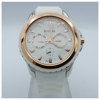 Front view of Bulova Marine Star Women's Quartz Watch 98N104-SDV