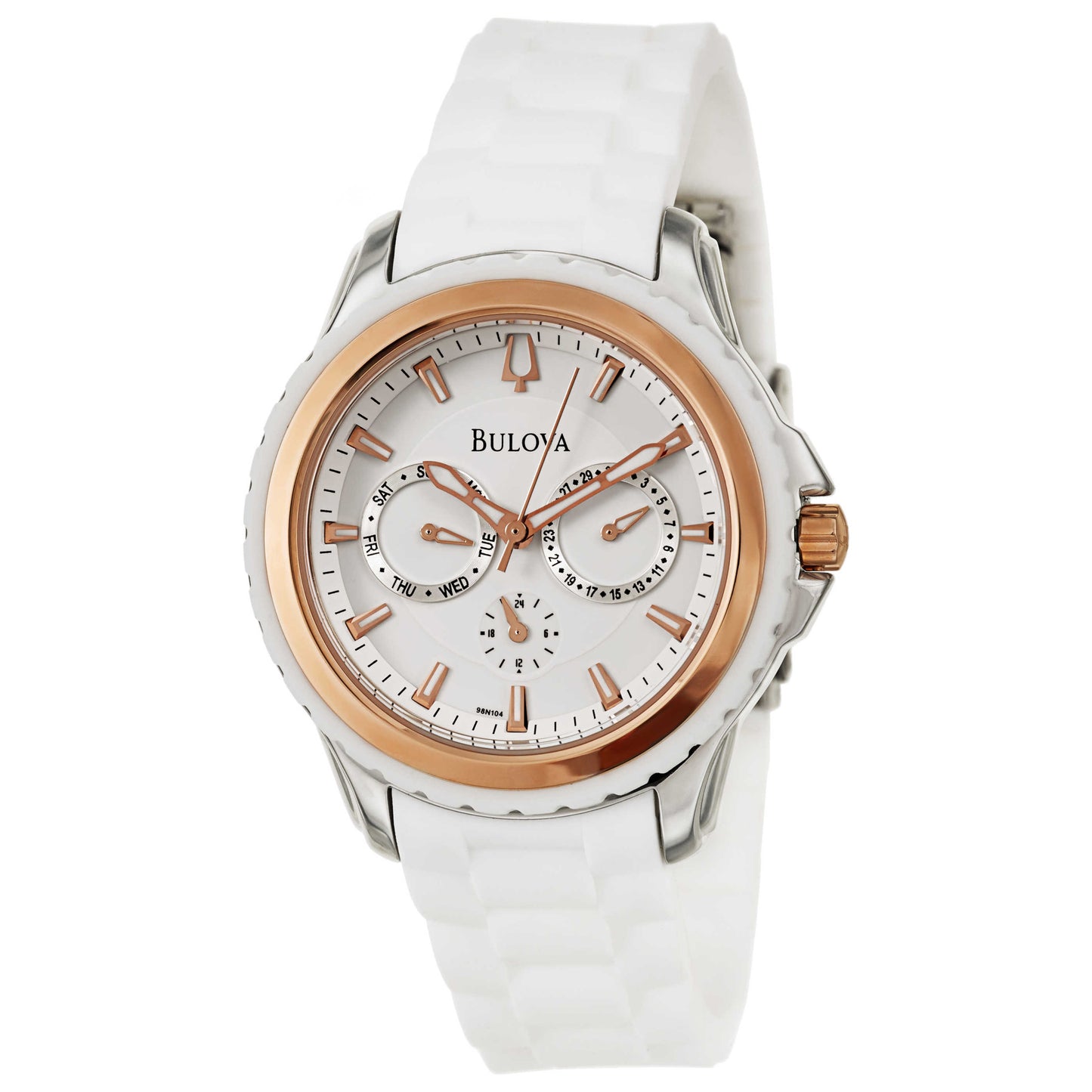 Front view of Bulova Marine Star Women's Quartz Watch 98N104