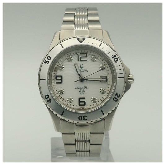 Front view of Bulova Marine Star Women's Quartz Watch 98P004-PO