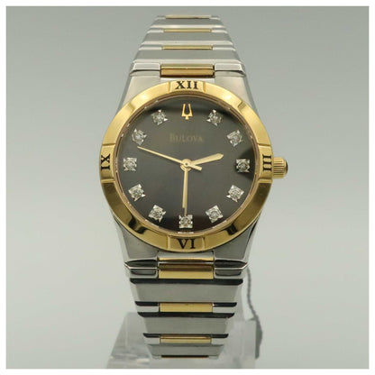 Front view of Bulova Diamonds Women's Quartz Watch 98P100-PO