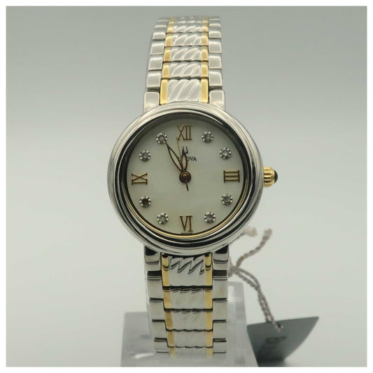 Front view of Bulova Diamonds Women's Quartz Watch 98P102-PO