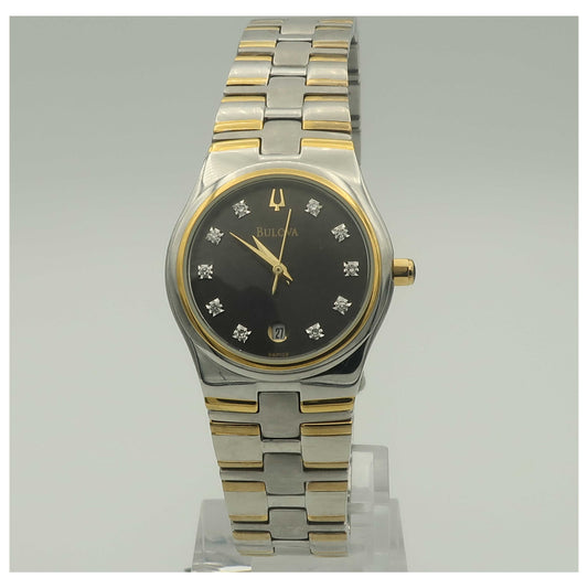 Front view of Bulova Diamonds Women's Quartz Watch 98P109-PO2