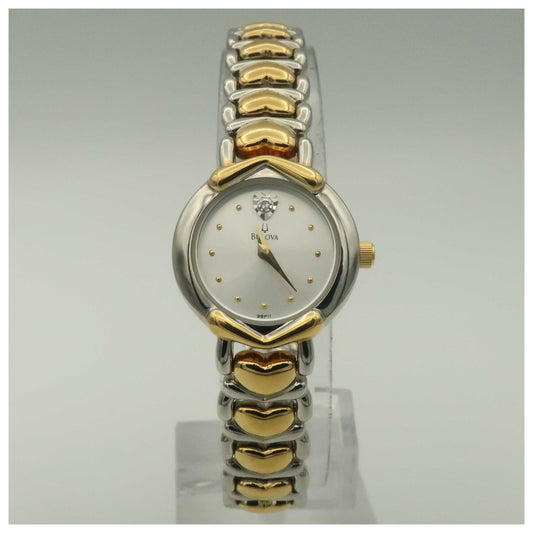 Front view of Bulova Diamonds Women's Quartz Watch 98P11-PO