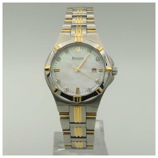 Front view of Bulova Diamonds Women's Quartz Watch 98P116-PO