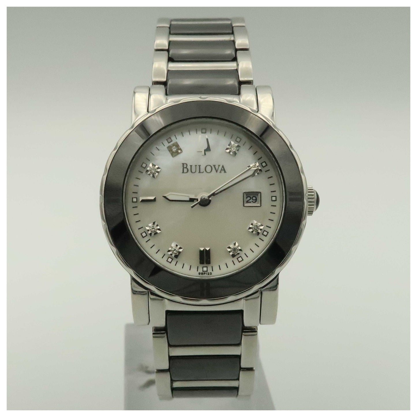 Front view of Bulova Highbridge Women's Quartz Watch 98P122-PO