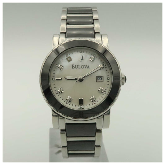 Front view of Bulova Highbridge Women's Quartz Watch 98P122-PO