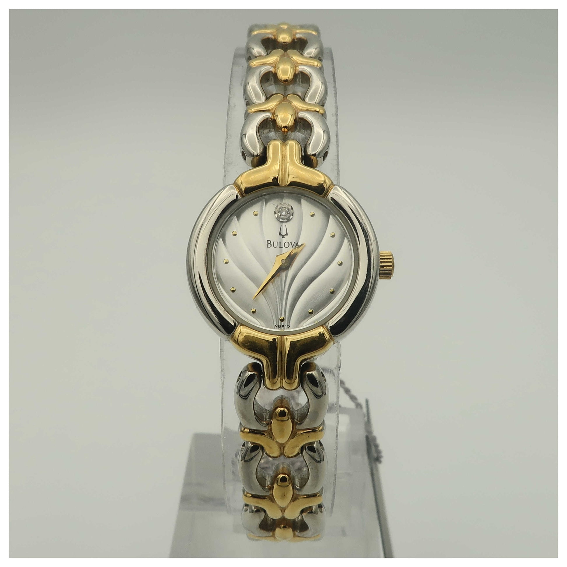 Front view of Bulova Dress Women's Quartz Watch 98P15-PO