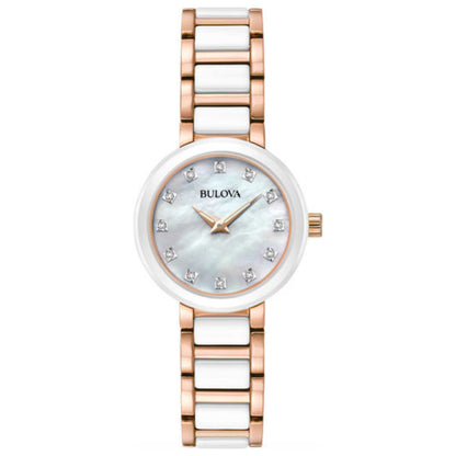 Front view of Bulova Diamond Women's Quartz Watch 98P160