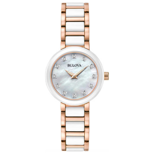 Front view of Bulova Diamond Women's Quartz Watch 98P160