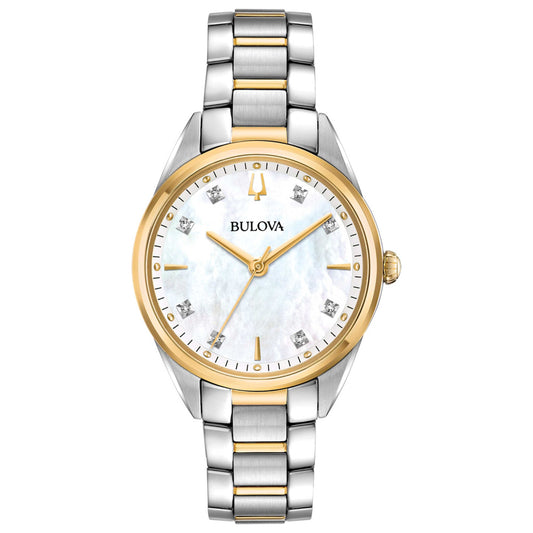 Front view of Bulova Sutton Women's Quartz Watch 98P184