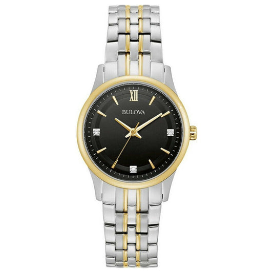Front view of Bulova Jubilee Women's Quartz Watch 98P196