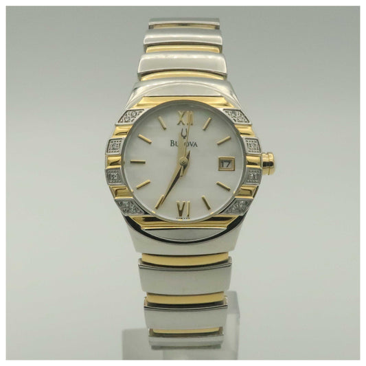 Front view of Bulova Diamonds Women's Quartz Watch 98R000-PO