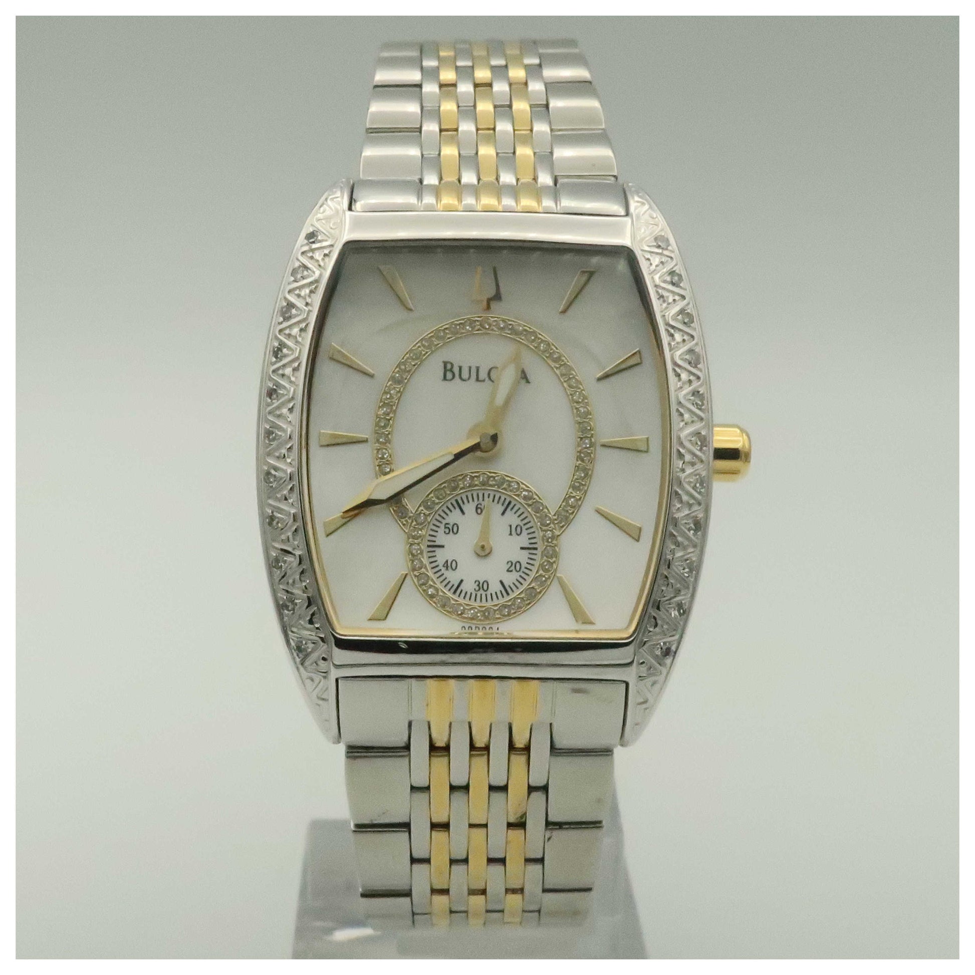 Front view of Bulova Diamonds Women's Quartz Watch 98R004-PO