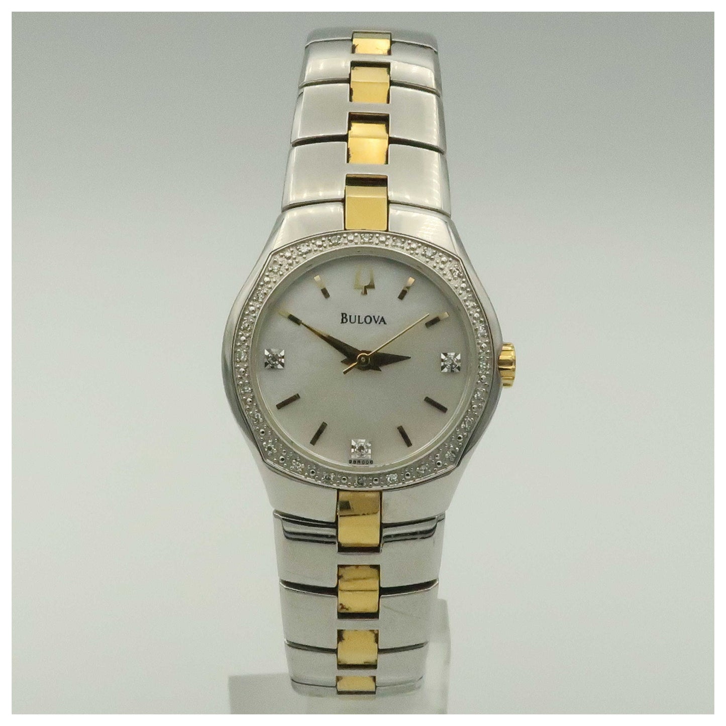 Front view of Bulova Diamonds Women's Quartz Watch 98R008-PO