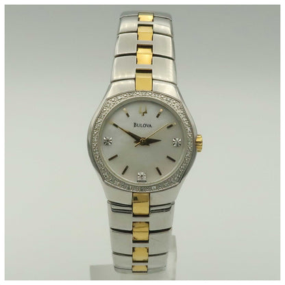 Front view of Bulova Diamonds Women's Quartz Watch 98R008-PO