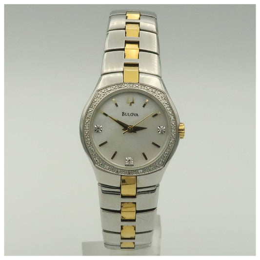Front view of Bulova Diamonds Women's Quartz Watch 98R008-PO