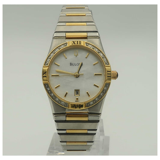 Front view of Bulova Diamonds Women's Quartz Watch 98R011-SD