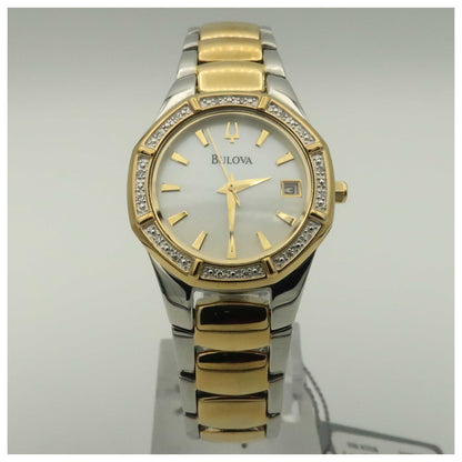 Front view of Bulova Diamonds Women's Quartz Watch 98R106-PO