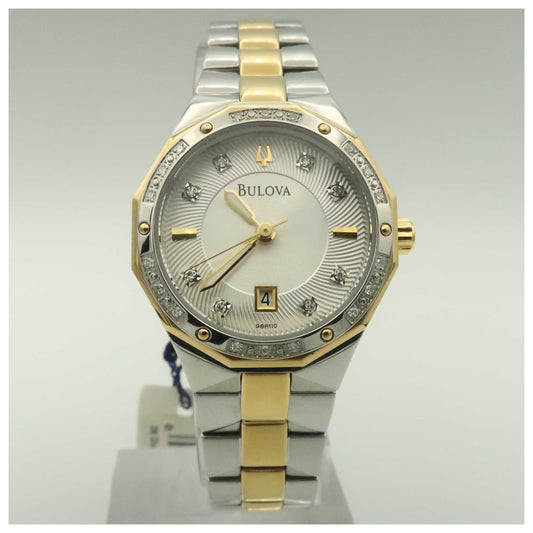 Front view of Bulova Diamonds Women's Quartz Watch 98R110-PO
