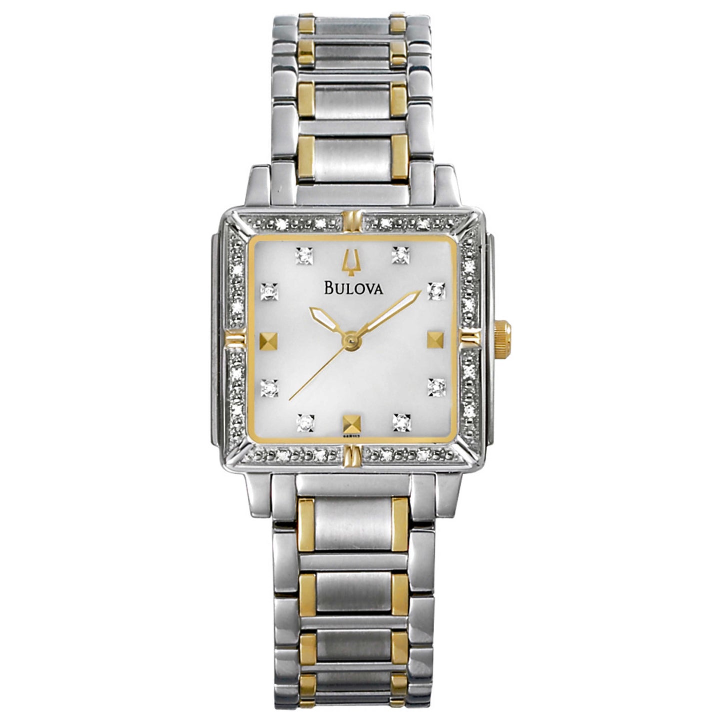 Front view of Bulova Diamonds Women's Japanese Quartz (Battery-Powered) Watch 98R112