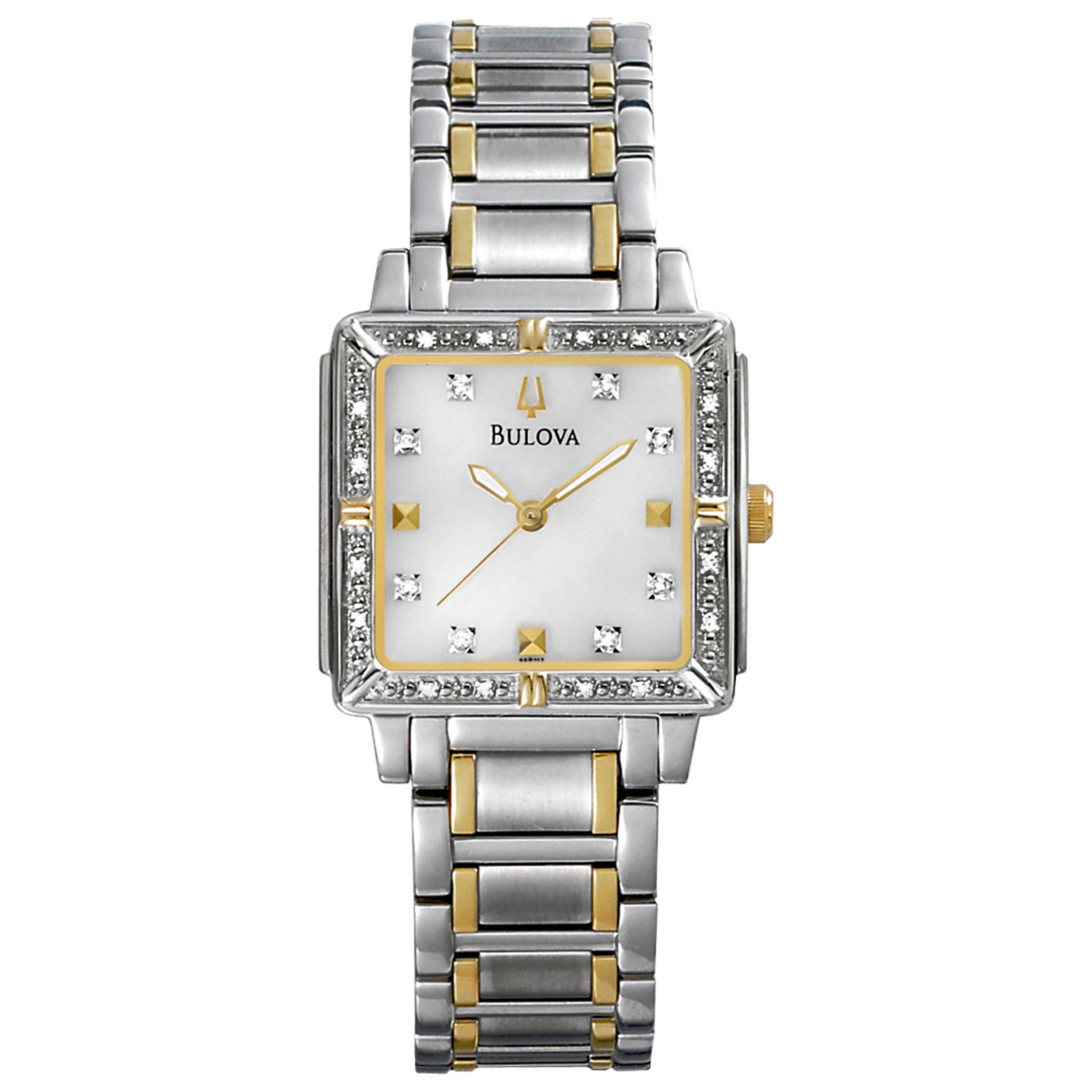Front view of Bulova Diamonds Women's Japanese Quartz (Battery-Powered) Watch 98R112