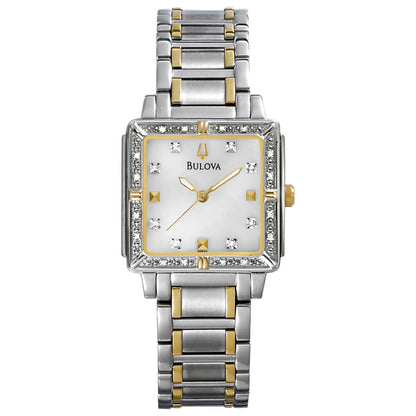 Front view of Bulova Diamonds Women's Japanese Quartz (Battery-Powered) Watch 98R112