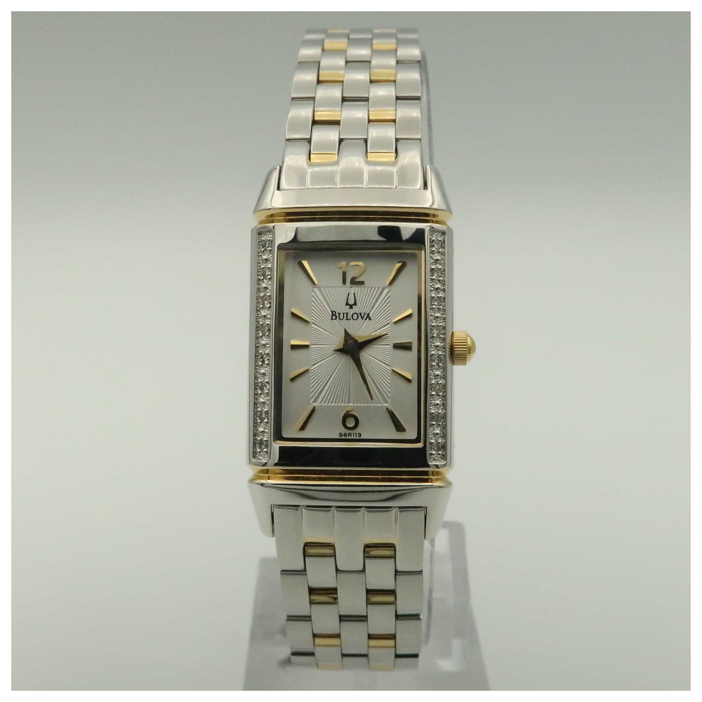 Front view of Bulova Diamonds Women's Quartz Watch 98R113-PO