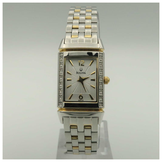Front view of Bulova Diamonds Women's Quartz Watch 98R113-PO