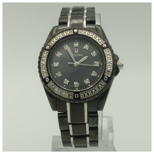 Front view of Bulova Diamonds Women's Quartz Watch 98R122-PO