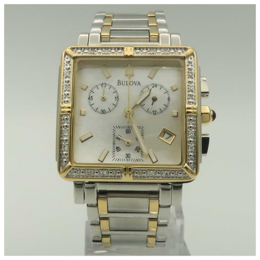 Front view of Bulova Diamonds Women's Quartz Watch 98R123-PO
