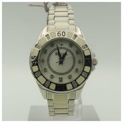 Front view of Bulova Diamonds Women's Watch 98R124-PO