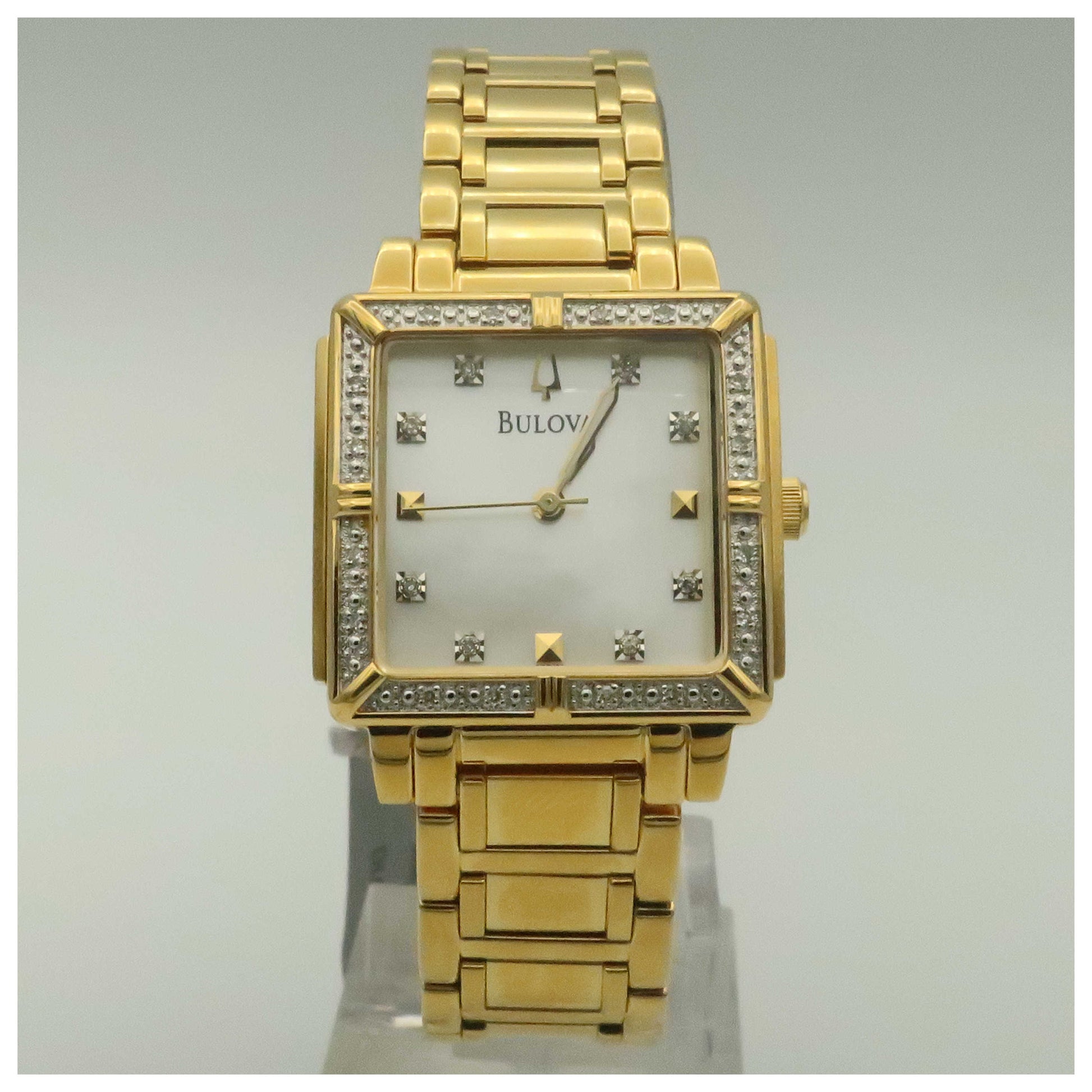 Front view of Bulova Diamonds Women's Quartz Watch 98R131-PO