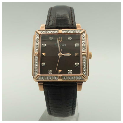 Front view of Bulova Diamonds Women's Quartz Watch 98R134-PO