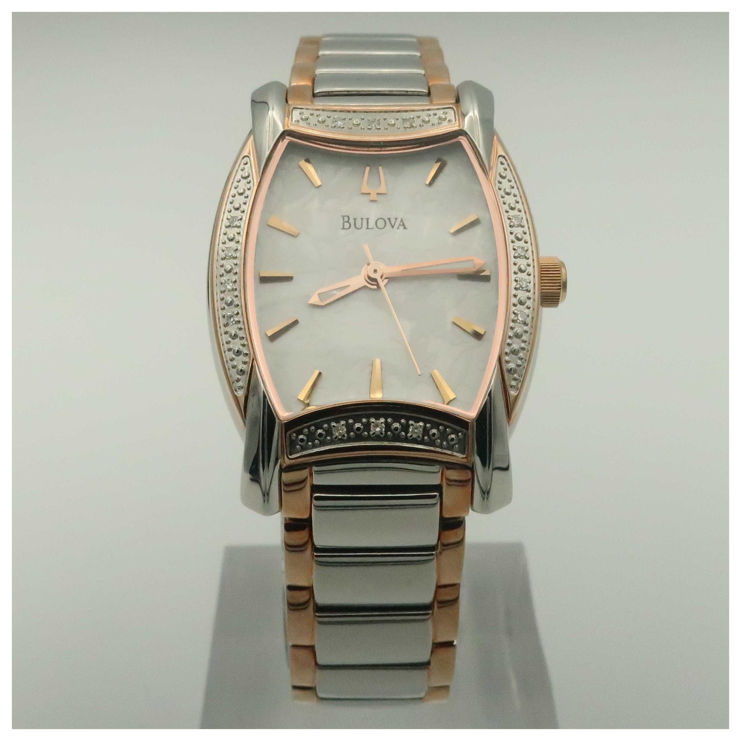 Front view of Bulova Diamonds Women's Quartz Watch 98R138-PO