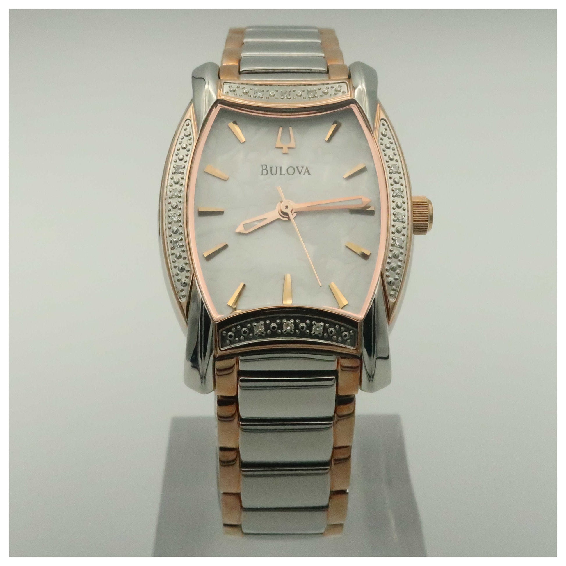 Front view of Bulova Diamonds Women's Quartz Watch 98R138-PO