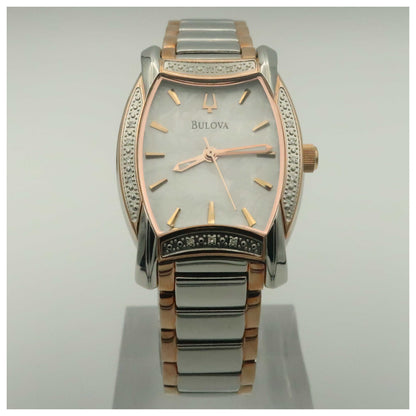 Front view of Bulova Diamonds Women's Quartz Watch 98R138-PO
