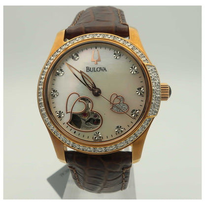 Front view of Bulova Diamonds Women's Automatic Watch 98R139-SDV