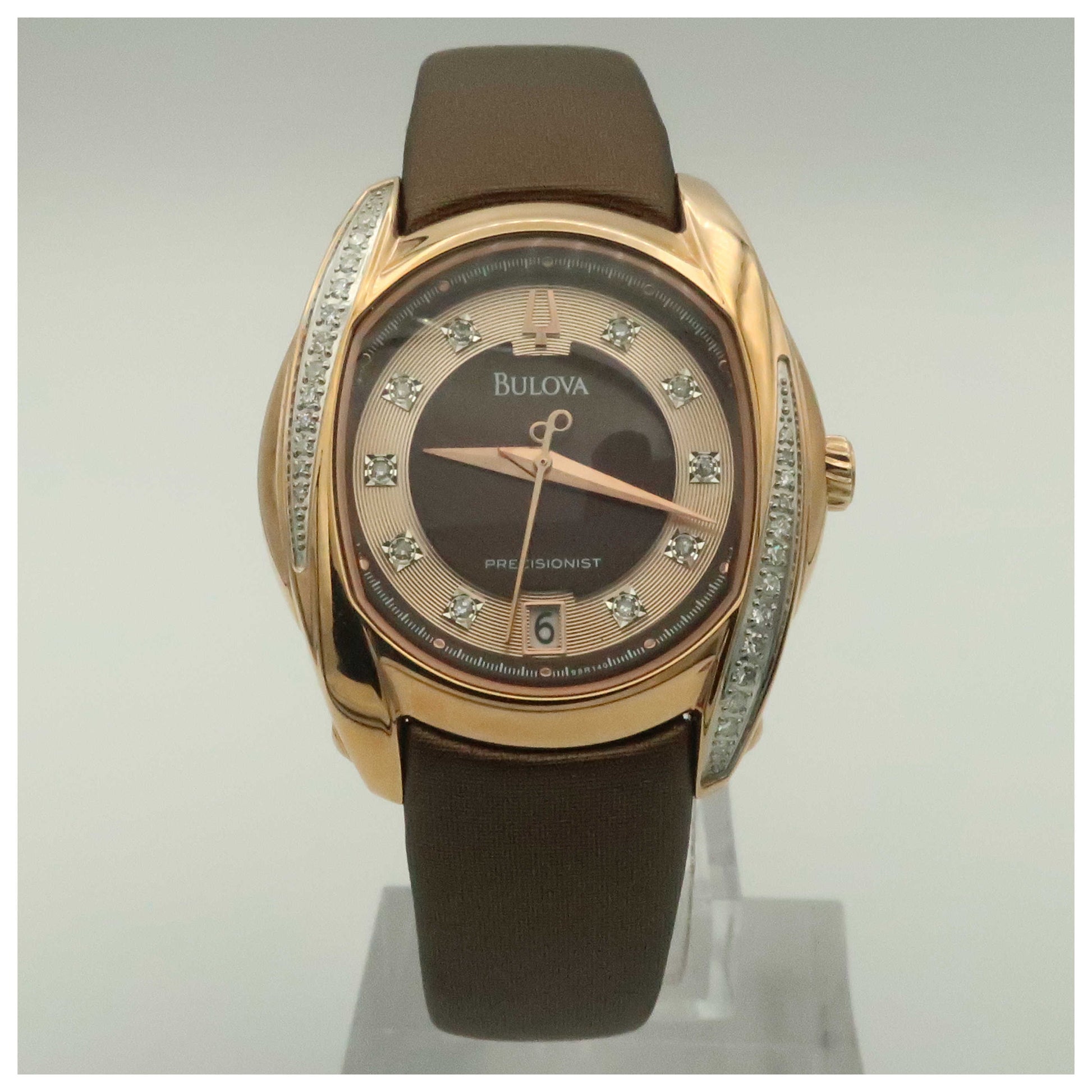 Front view of Bulova Precisionist Women's Quartz Watch 98R140-PO