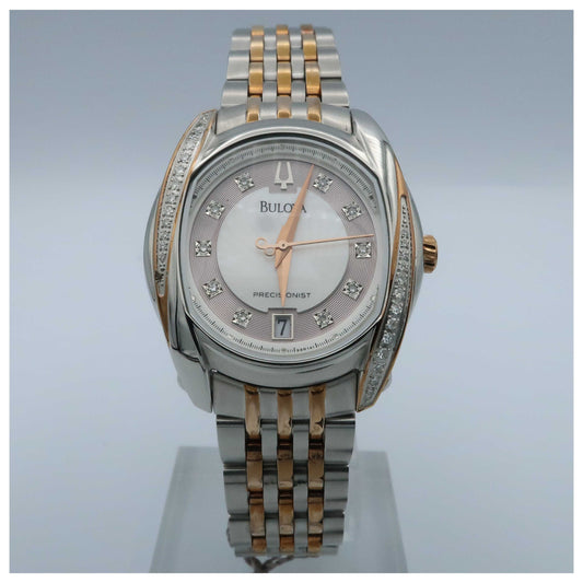 Front view of Bulova Precisionist Women's Japanese Quartz (Battery-Powered) Watch 98R141-PO